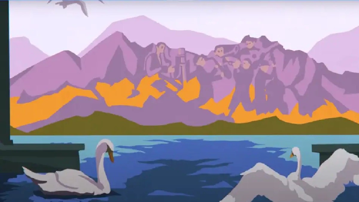 optical illusion swans and orchestra